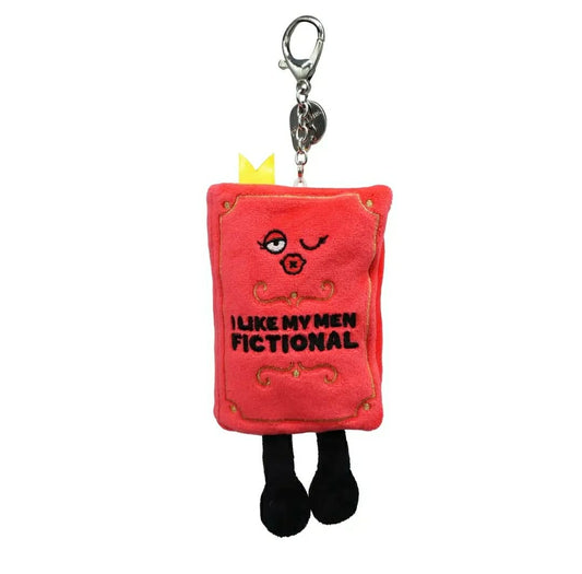 "I Like My Men Fictional" Book Plush Bag Charm