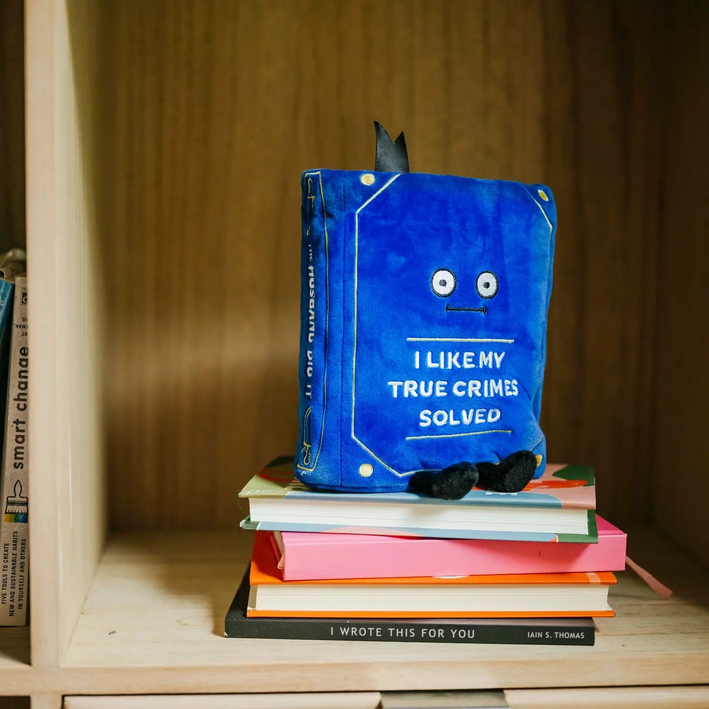 I Like My True Crime Solved Book Plush